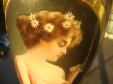 ANTIQUE ROYAL VIENNA Art Nouveau Porcelain Portrait Vase $995.00 - PicClick