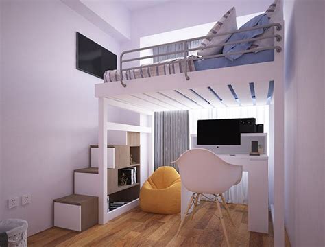 Loft Type Bedroom Design on Behance | Loft style bedroom, Loft beds for small rooms, Beds for ...