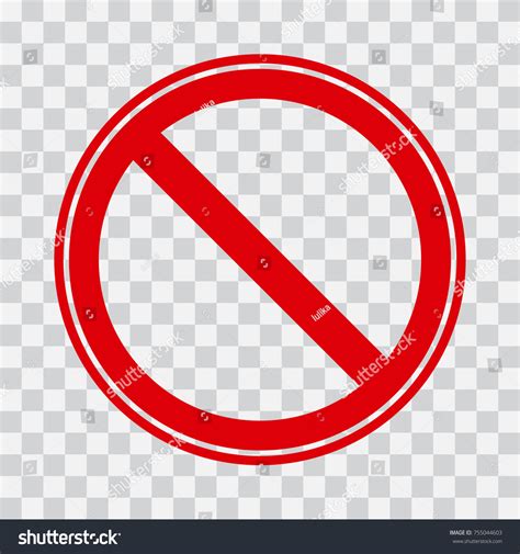 Red Stop Icon On Transparent Background: vector de stock (libre de ...