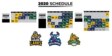 Bismarck NWL 2020 Schedule - Bismarck Larks