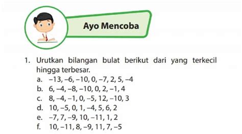 Urutkan Bilangan Bulat Berikut Dari Yang Terkecil - Harris Warrhatiou