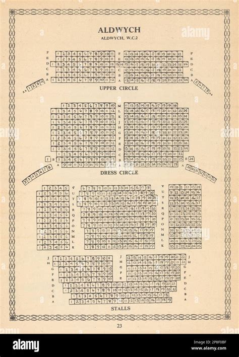 Aldwych Theatre, London. Vintage seating plan 1960 old vintage print ...