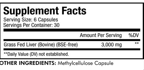 Grass Fed Beef Liver 180 Capsules. (30 Servings)