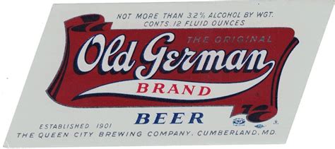 Old German Brand Beer Label