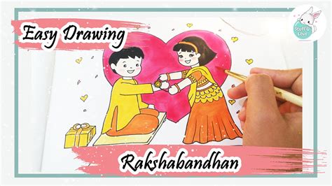 How to draw easy Raksha Bandhan drawing & painting step by step tutorial for beginners - YouTube