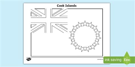 FREE! - Cook Islands Flag Colouring Sheet | Primary Resources