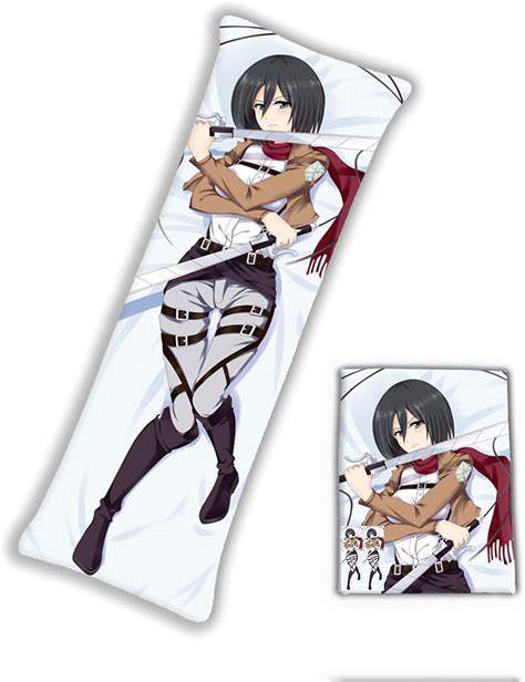 Attack on Titan Mikasa Ackerman Anime Body Pillow Cover Long Body Pillow Cover Japanese Anime ...