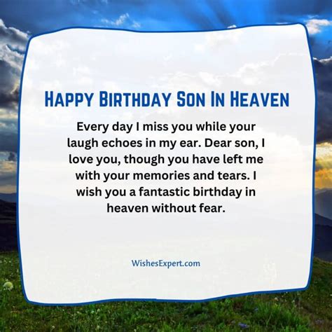 25 Heartfelt Happy Birthday in Heaven Son Quotes