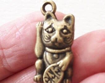 Lucky cat charm | Etsy