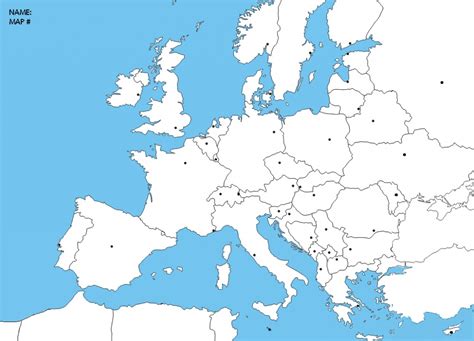 Map Of Europe Printable Blank