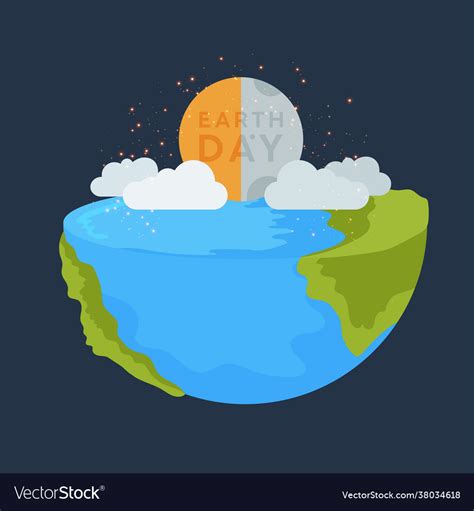 Earth day picture blue Royalty Free Vector Image