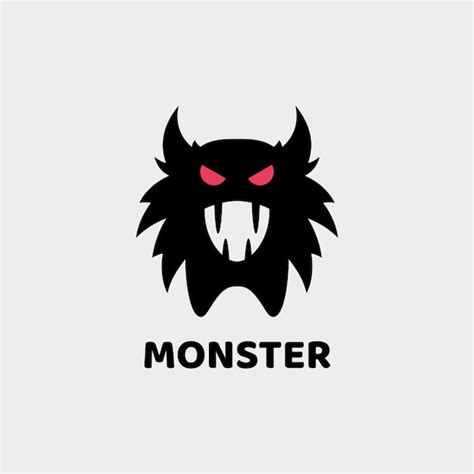 Premium Vector | Simple modern monster logo design