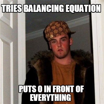 Meme Maker - tries balancing equation puts 0 in front of everything ...