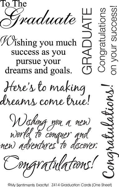 My Sentiments Exactly Rub-Ons-Graduation Cards Supplier: | Graduation card sayings, Graduation ...