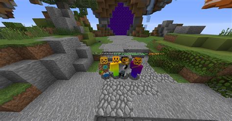 Me and the bois in the hypixel bedwars lobby. (Im second on the left ...