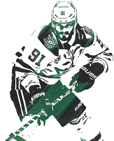 Tyler Seguin Dallas Stars Watercolor Strokes Pixel Art 100 Mixed Media ...