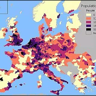Population density, Europe 2020, NUTS 3 | Download Scientific Diagram