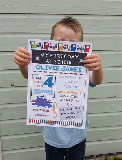 First day at school poster starting school poster Back to | Etsy ...