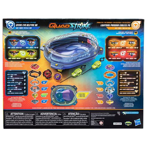 Beyblade Burst QuadStrike Thunder Edge Battle Set with Beystadium, 2 ...