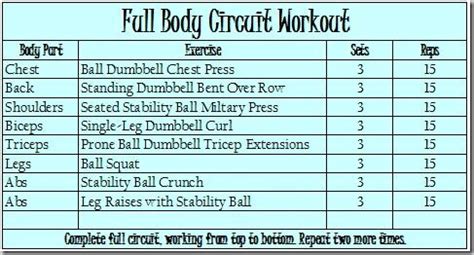 Full Body Circuit Workout With Weights