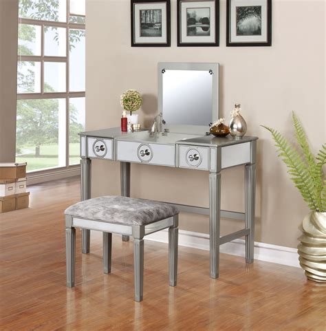 Linon Madison Silver Vanity Set - Walmart.com - Walmart.com