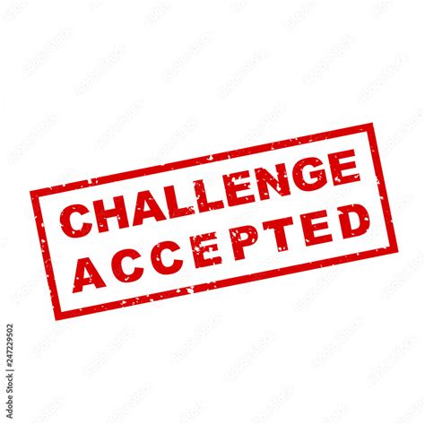 Challenge Accepted stamp Stock Vector | Adobe Stock