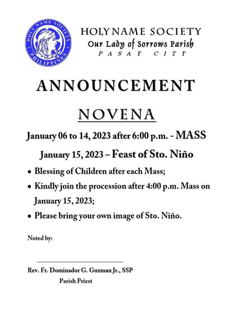 2023 Feast of Sto. Niño Letters (All) | PDF | Christian Festivals And Holy Days | Liturgical ...