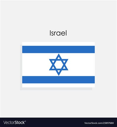 Israel flag Royalty Free Vector Image - VectorStock