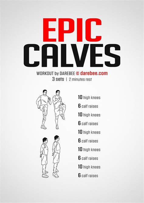 Epic Calves Workout #workoutformen | Calf exercises, Strength workout, Six pack abs workout