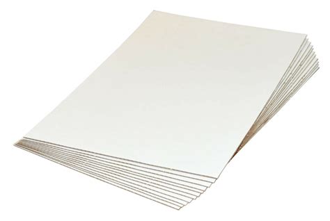 A5 A4 A3 A2 A1 A0 White Cardboard Corrugated Sheets Pads Divider Art Craft Board | Packaging Shack