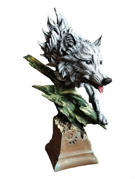 15''38cm Abstract Wolf Sculpture Wolf Art Statue - Etsy