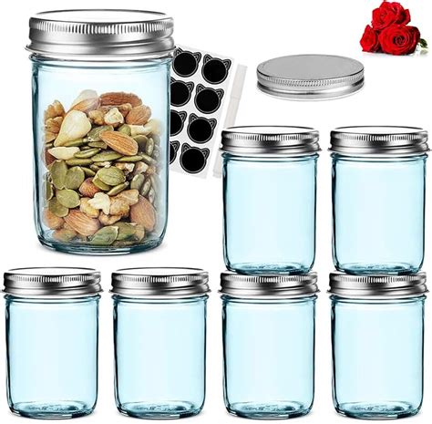 Amazon.com: 8 oz glass jar with lid