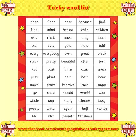 Tricky words in the English language | English grammar, Learn english grammar, Learn english