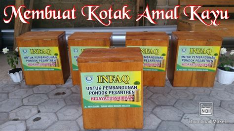 Membuat Kotak Amal dari Kayu | How to make a simple wooden money box ...