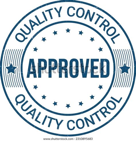 Quality Control Approved Stamp Badge Icon Stock Vector (Royalty Free ...