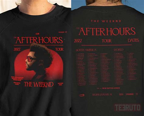 Fashion Clothing, Shoes & Accessories The Weeknd After Hours 2022 Concert Unisex T-shirt Unisex ...