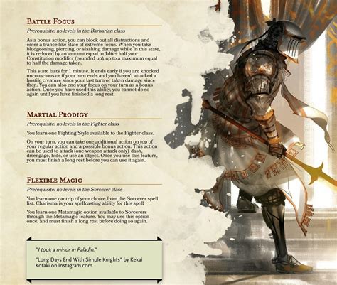 Micro-Class Feats: Barbarian, Fighter, and Sorcerer! : r/UnearthedArcana