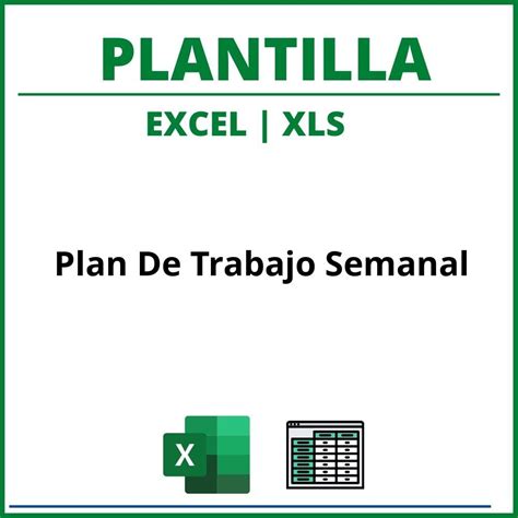 Plantilla Plan De Trabajo Semanal Excel