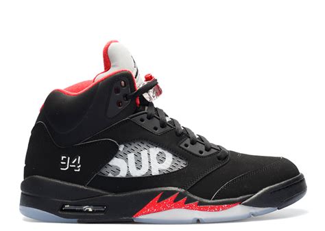 Air Jordan 5 Retro Supreme "supreme" - Air Jordan - 824371 001 - black ...