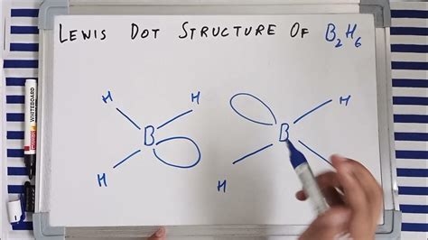 Lewis dot structure of B2H6 | Diborane structure | B2H6 banana bond ...