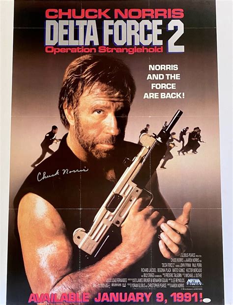 Chuck Norris Signed Delta Force 2 Original Movie Poster JSA WA216437 – Fiterman Sports Group