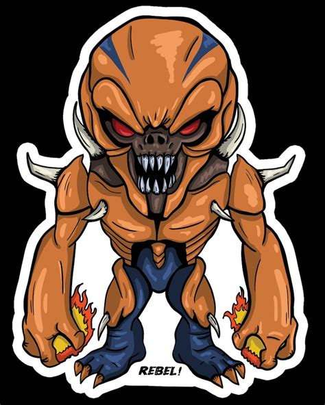 Imp Demon Doom Eternal Die Cut Vinyl Sticker | Etsy