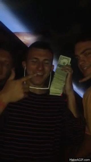 Johnny Manziel on his Money Phone on Make a GIF