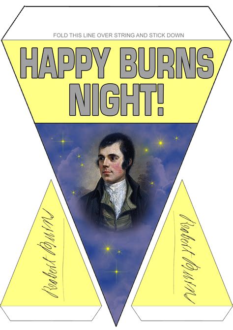 Burns Supper Bunting: Robert Burns Portrait | Rooftop Post Printables