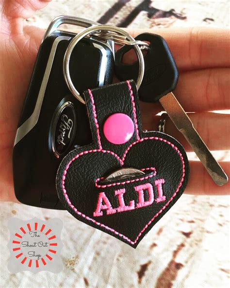 Aldi Keychain Aldi Heart Keychain Aldi Keyfob Aldi Snap - Etsy