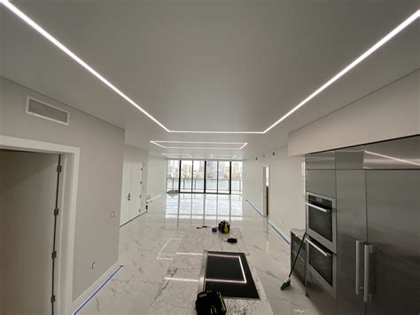 Perimeter LED Lights on a Stretch Ceiling | Strip lighting, Led strip lighting, Lighting solutions