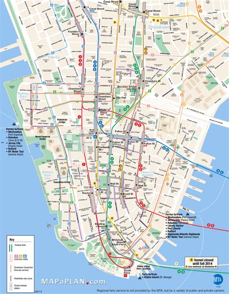 New York City Attractions Map images
