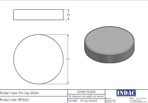 Pile Cap 465mm | Indac