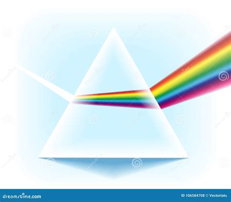 Spectrum Prism with Light Dispersion Effect Stock Vector - Illustration ...