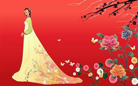 Korean women Wallpapers 6514 - Korean Women Cartoon - Cartoon illustration | Butterfly ...